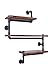 Diwhy Industrial Pipe Shelving Bookshelf Rustic Modern Wood Ladder Storage Shelf 3 Tiers Retro Wall Mount Pipe Design DIY Shelving (Silver)