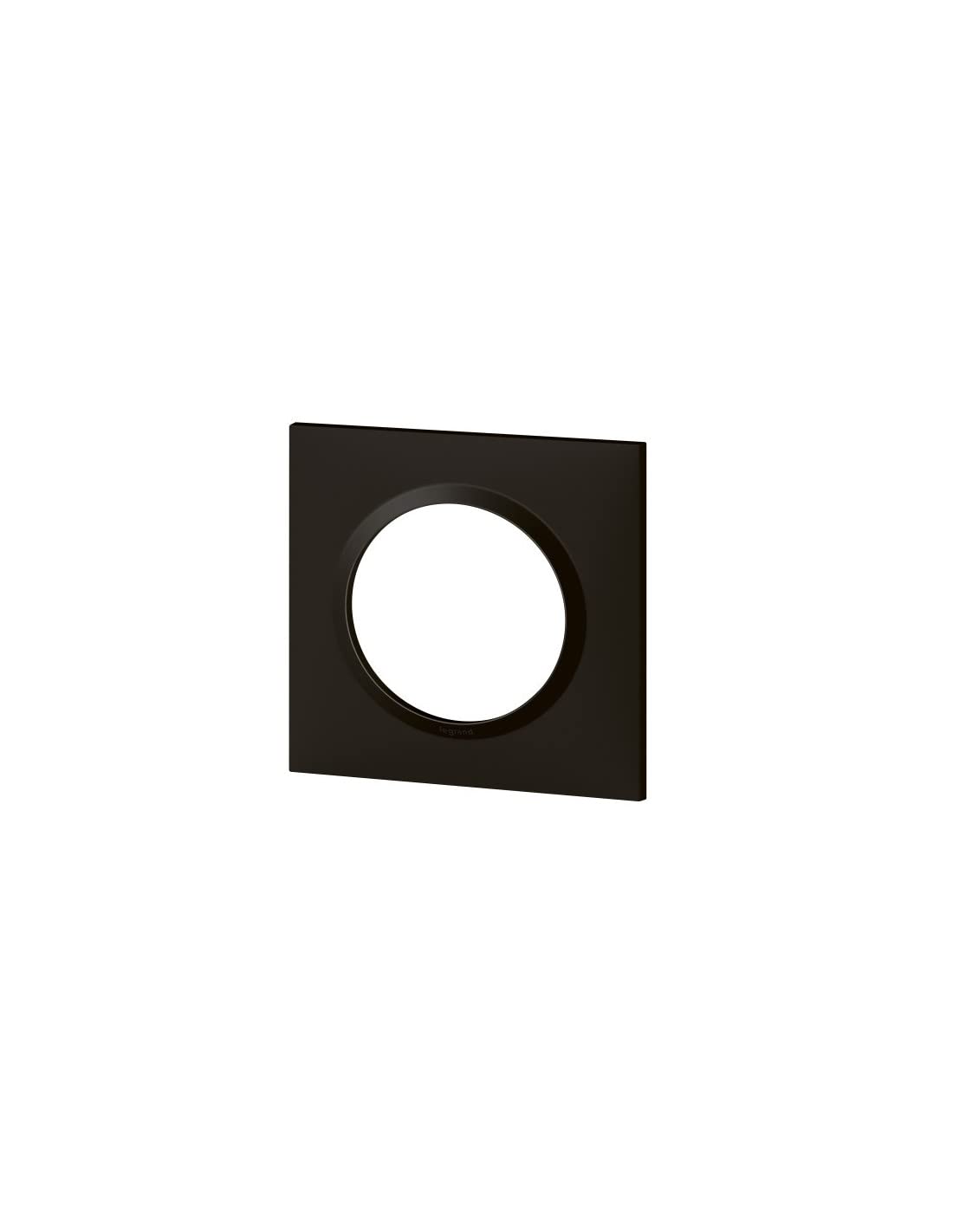 Legrand - Square Dooxie 1 Hole Plate with Black Velvet Finish
