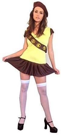80s and 90s fancy dress womens 70s Brownie Girl Guide Costume Outfit Color:Ivory/Light Blush style cross necklace and floor length prom dresses How To Recreate The