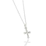 Beloved Child Goods Sterling Silver Cross Necklace with Chain for Babies (12