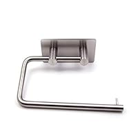 ousun 3M Self Adhesive Toilet Paper Holder Stainless Steel, SUS 304 Garage Storage Organizer Stick On Sticky Bathroom Kitchen Towel Hanger Wall Mount Contemporary Square Style, Polished Finish