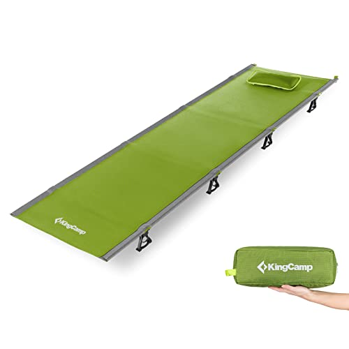 Kingcamp Ultralight Compact Folding Camping Cot Bed, 4.9 Pounds (Green