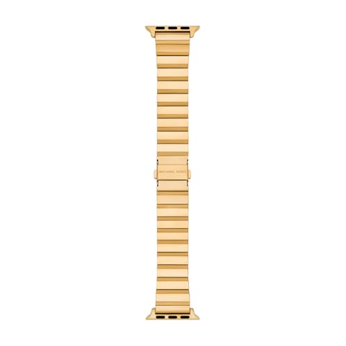 Michael Kors Womens Watchband Bands For Apple Watch 20 MM Gold-Tone Stainless steel, MKS8074E