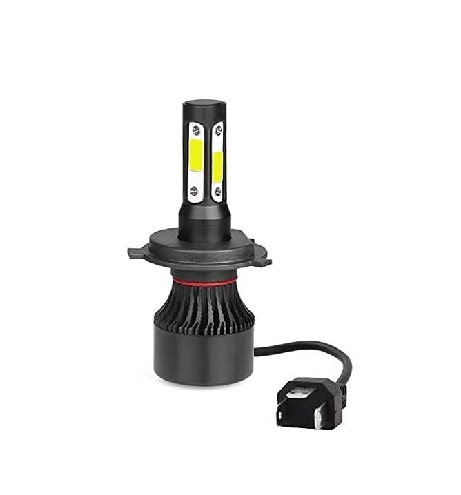 A2D? 11 Dc 12V / 36W 3-Side Led Full Cobe H4 / Hs1 Extra Bright Bike Headlight Bulb Replacement Kit 6000K High-Low Beam-White for Bajaj Discover 125 Dts-i