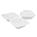 Houseables Takeout Containers, to Go Box, Restaurant Take Out Food Container, 100 Pack, White, 6x6 Inch, 100% Disposable, Clamshell, Biodegradable Boxes, Microwavable Supplies, Eco Friendly