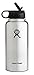 Hydro Flask Vacuum Insulated Stainless Steel Water Bottle Wide Mouth with Straw Lid (Stainless, 40-Ounce)