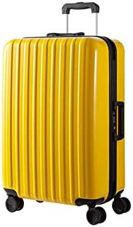 Suitcase Trolley case, travel case, large capacity suitcase, stylish mute caster, male and female password case, lemon yellow (25 inches) trunk (Color : Lemon yellow, Size : 25 inches)