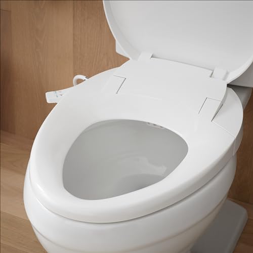 KOHLER PureWash M300 Manual Elongated Bidet Toilet Seat, White Handle, Quiet-Close Lid Prevents Slamming, Toilet Bidet, Easy Installation with Quick-Release Hinges, Self-Cleaning Wand