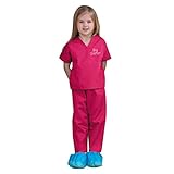 Scoots Kids Scrubs for Girls, "Big Sister" Embroidery
