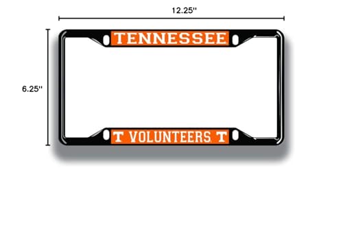 Elite Fan Shop Tennessee Volunteers License Plate Frame Black