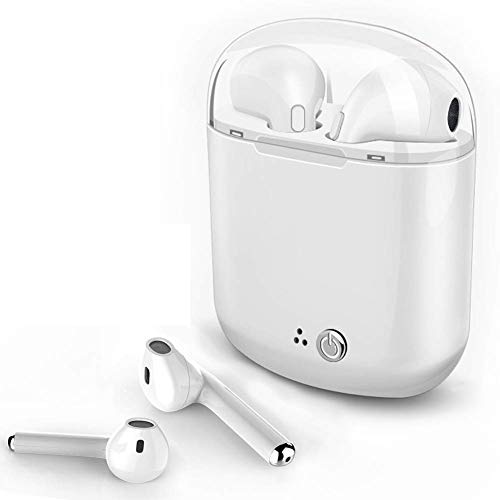 Wireless Bluetooth Earbuds, Mini Waterproof Headphones Hands-Free Calling Earphones Sport Driving Headsets 5 Hour Playtime with Mic and Charging Box for Smart Phones and Other Smart Devices