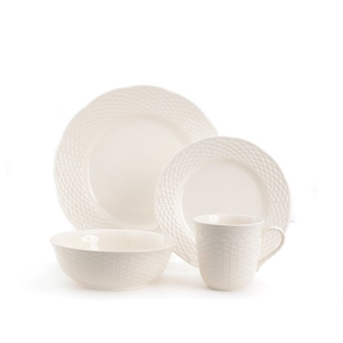 Red Vanilla FC900-016 Nantucket 16-Piece Dinnerware Set, White