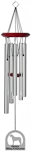 Chimesofyourlife E4501 Wind Chime,  Irish Wolf Hound/Silver,  19-Inch