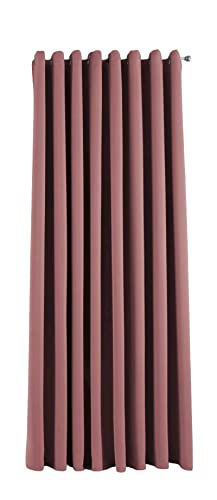Gardinenbox Curtain Opaque NewYork Dusky Pink H x W 225 x 295 cm Pack of 1 Thermal Blackout Curtain Eyelets Sound-Absorbing Oeko-Tex UV Protection Tie Backs 201920600