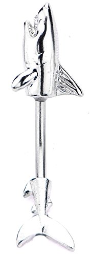 Body Accentz Belly RingBelly Button Ring Navel Split Shark 316L Surgical Steel Body Jewelry