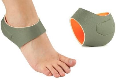 Patented Plantar Fasciitis Heel Hugger with Magnet Therapy for Heel Pain Gray/Org Men 6-9.5