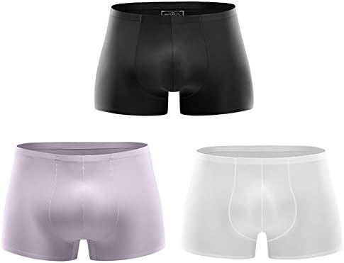 Huluwa Men's Underwear Ice Silk Ultra-Thin U-Shaped Boxer Brief