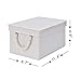 StorageWorks Storage Bins with Lids, Decorative Boxes with Soft Rope Handles, Mixing of Beige, White & Ivory, Medium, 3-Pack