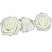 Lightingsky 3 x 1.6 x 3 inches 100pcs DIY Real Touch 3D Artificial Foam Rose Head Without Stem for Wedding Party Home Decoration (100pcs, Milky)