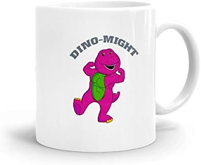Kurabam Coffee Mug Dino-Might Buff Barney The Dinosaur Tea Milk Funny Mugs Ceramic Cup Cafe Mug Birthday Gifts