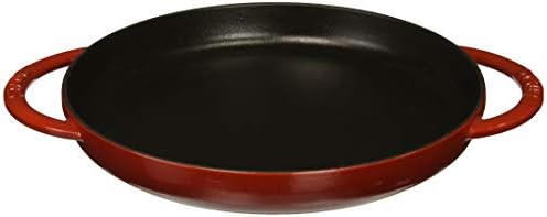 STAUB 12282606 Round Double Handle Pure Griddle, 10", Cherry
