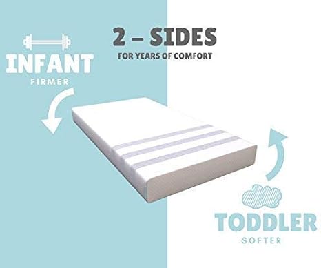 stitch & cradle 2 in 1 natural foam crib mattress