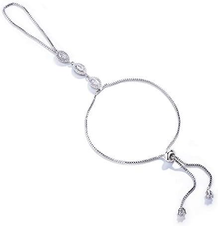 Adjustable Cubic Zirconia Hand Chain Bracelets Ring Bracelets Slave Chain Hand Harness