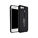 GFTSTORE iPhone 8 Case / iPhone 7 Case, Dual Layer Protective Shockproof Case Cover with Metal Kickstand and Silicone Ring - Black