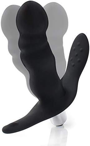 Silicone an~al Bu~tt P~lu~g-Trainer Pro~STA~te Ma~ssage for Male Female and Beginner Black