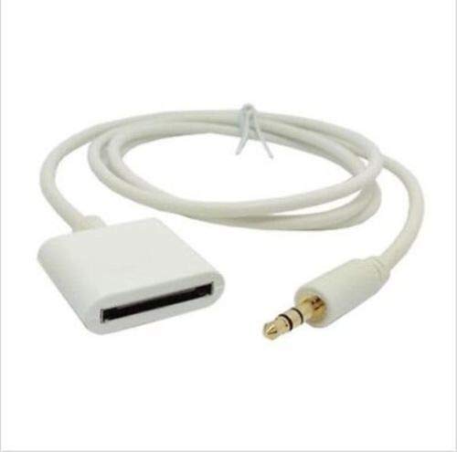 Best AUX Input Converter Adapter Cable 30pin Dock to 3.5mm Plug Compatible with Bose Sounddock - 3.3 feet (Amazon Echo Works!) (White)