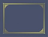 Geographics Navy Blue Linen Document Covers, 9.75 x 12.5 Inches, Navy Blue Gold Foil, 3 Pack (39417)