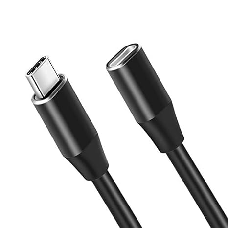 USB C Verlängerungs Kabel, TITACUTE USB C Extension Cable 3.3FT Stecker auf Buchse Typ C Kabel Schnelle Ladung Audio Video Da