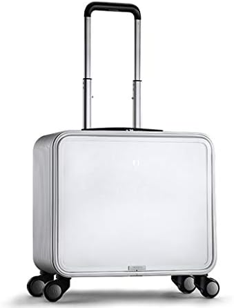 OTLLE Aluminum-Magnesium Alloy Trolley Case Small Suitcase Business Mini Boarding Case 16 Inch Trolley Case (Color : Silver, Size : 16inch)