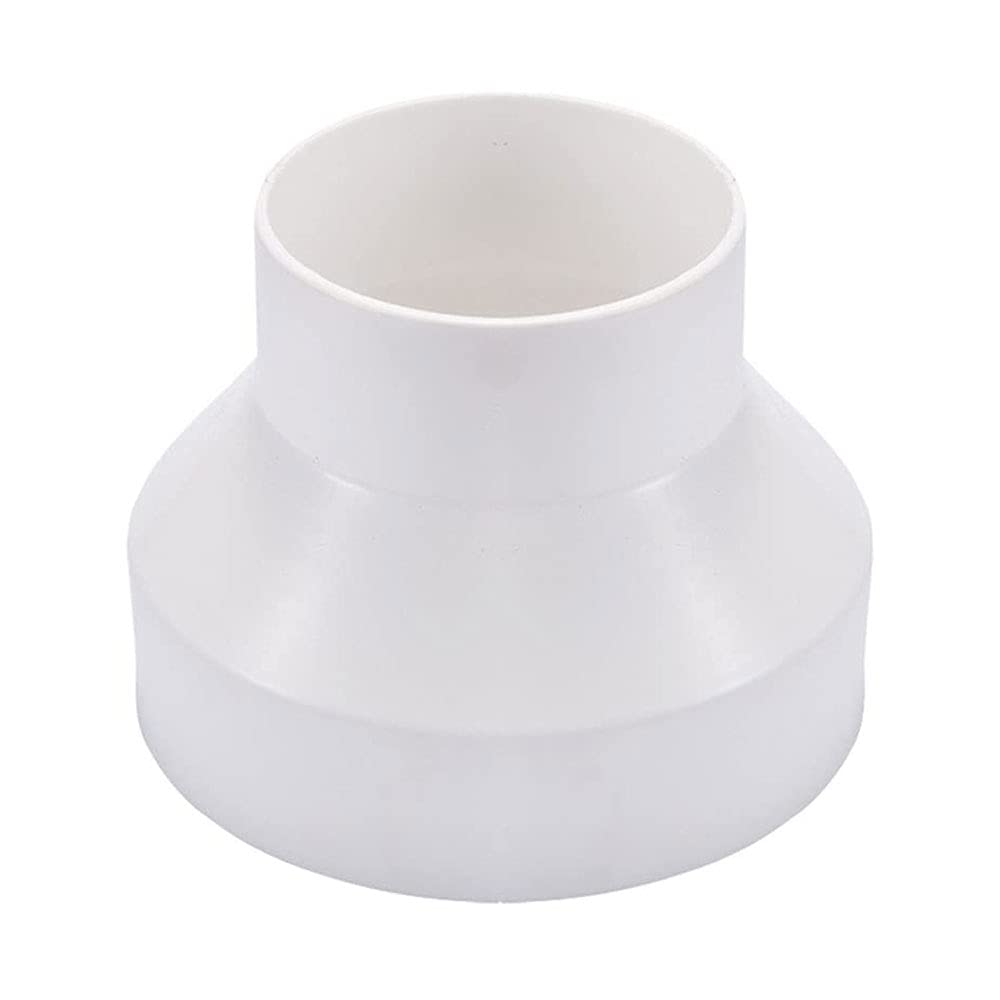 Pipe Connector for Inline Ventilation System (150mm to 100mm) 6" to 4" Duct Reducer Air Duct Adapter