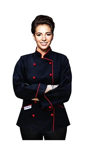Long Sleeves Tailored Fit Chef Jacket Coat Uniform for Women for