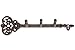 Comfify Decorative Wall Mounted Key Holder Rack - Vintage Key Shaped Rack with 3 Hooks - Wall Mounted - Keys, Coats, Hats and More- Rustic Cast Iron - 11 x 2.8 - with Screws and Anchors - Rust Brown