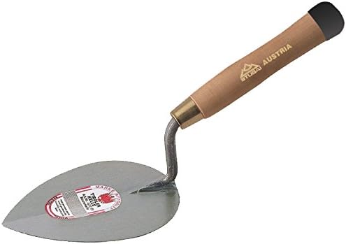Stubai 419101 Tile Setter's Trowel with Rubber Handle Cap, Silver/Beige/Black, 160 x 115 mm