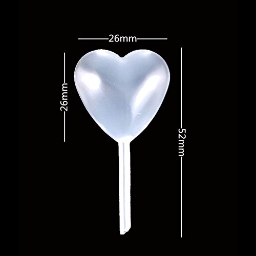 50pcs Disposable Clear 4ml Heart Shape Liquid Dropper Pasteur Pipette Plastic Squeeze Transfer Pipettes - Thumbnail 2