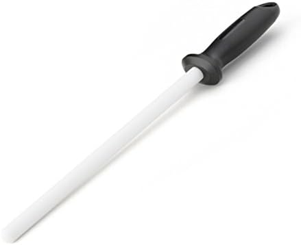 Ceramic Knife Sharpener,10 inch Knife Sharpening Grit Honing Professional Knife Sharpener Rod or Stick, Oval Sharpener Rod, Master Chef Sharpener,Kitchen Home Knife Honing by MOHICO