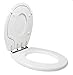 TOPSEAT TinyHiney Potty Round Toilet Seat, Adult/Child, w/Slow Close Chromed Metal Hinges, Wood, White