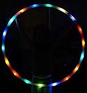 Maikerry Led Hula Hoops Changing LED Lights - Multiple Sizes Available - Light Up Hula Hoop (90cm)