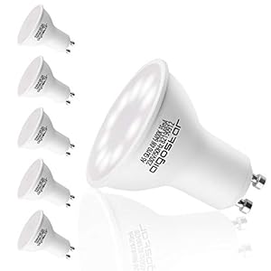 Aigostar GU10 Ledlampen 4W lampen GU 10 schijnwerpers, koud wit licht 6400K, LED-verlichting, 260 lumen, 5 stuks