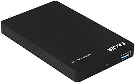 Eaxer USB 3.0 to SATA-III 2.5" External Hard Drive Enclosure Case for 9.5mm &amp; 7mm 2.5" SATA HDD/SSD, [Tool Free Installation, Support UASP, Optimized for SSD]
