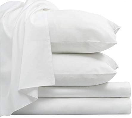 Includes one flat sheet, one fitted sheet and two king pillowcases linen white full sheet set. pizuna 800 thread count cotton sheet set 100 long staple cotton white bed sheets full sateen sets luxury deep pocket sheets fit upto 17 white