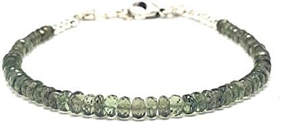 Moldavite Faceted Tektite Bracelet Czech Republic