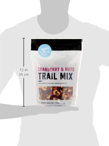 AMAZON BRAND – HAPPY BELLY CRANBERRY & NUTS TRAIL MIX, 2.5 POUND (PACK OF 1)
