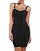 UONBOX Women's Rayon Cute Sleeveless Bodycon Bandage Strap Dress Black S