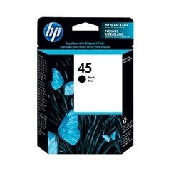 Hewlett Packard 45 Black Print Cartridge for Select HP DeskJet/Officejet/Photosmart/Designjet Printers and Color Copiers (51645A)