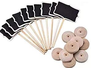 HAKDAY 12 PCS Mini Stand for Chalkboards Signs Hanging BlackBoard Message Board,Polygon