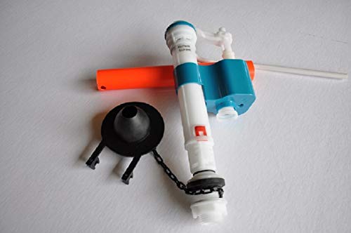 NuFlush Replacement for Mansfield, Replacement Flapper Valve Assembly adjustable & "Ballcock" Japanese style Tsunami Fill Valve for a 2 Piece Toilet with a 2 Inch Flush Hole by NuFlush